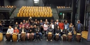 music students in theater