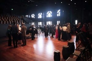 crowd of people in performance hall