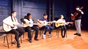 guitar class with kids