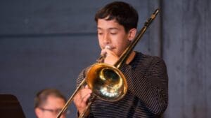trombone student at east bay center